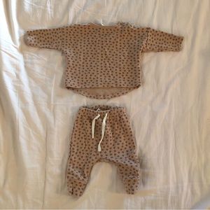 Quincy Mae 0-3 month pajama harem pants set rusty floral - sold out online